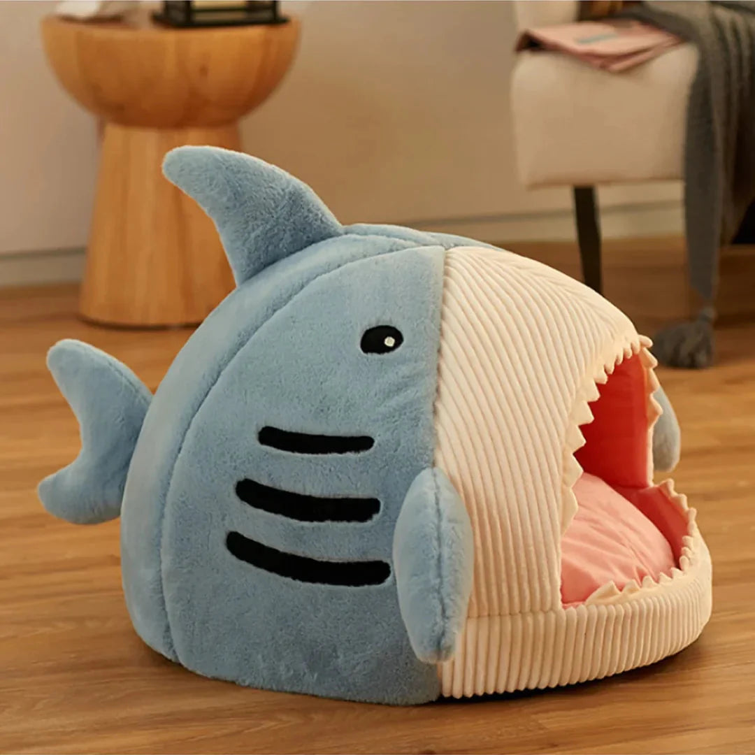 Shark Plush Pet Bed