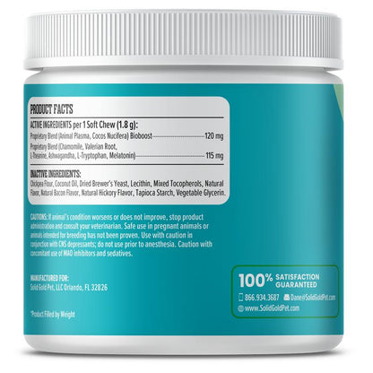 Solid Gold Calming Chews for Dogs – Gut & Immune Support with Melatonin for Relaxation & Overall Wellness