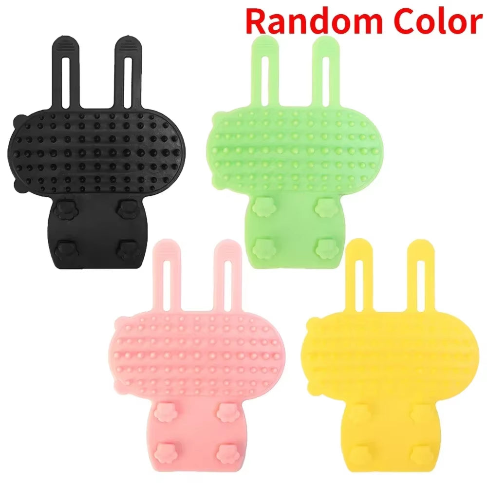 Silicone Pet Grooming Brush Set - 4-in-1 Cat & Dog Hair Removal and Massage Combs for Easy Self-Cleaning and Scratching
