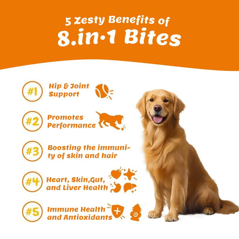 PetDaddy 300GXXL Family-Size Dog Multivitamins – 120 Chews for Joint, Skin & Omega-3 Support | Formulated for Puppies & Seniors