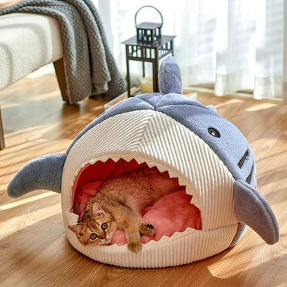 Shark Plush Pet Bed