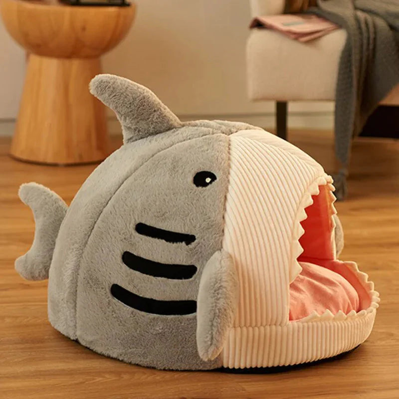 Shark Plush Pet Bed