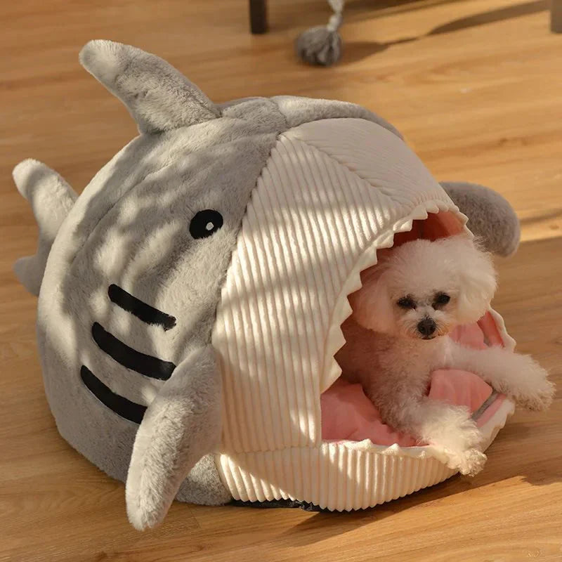 Shark Plush Pet Bed