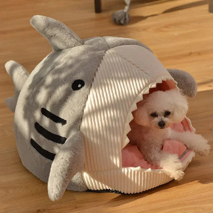 Shark Plush Pet Bed