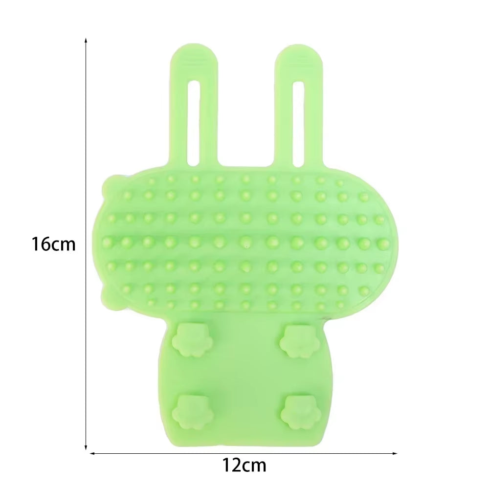 Silicone Pet Grooming Brush Set - 4-in-1 Cat & Dog Hair Removal and Massage Combs for Easy Self-Cleaning and Scratching