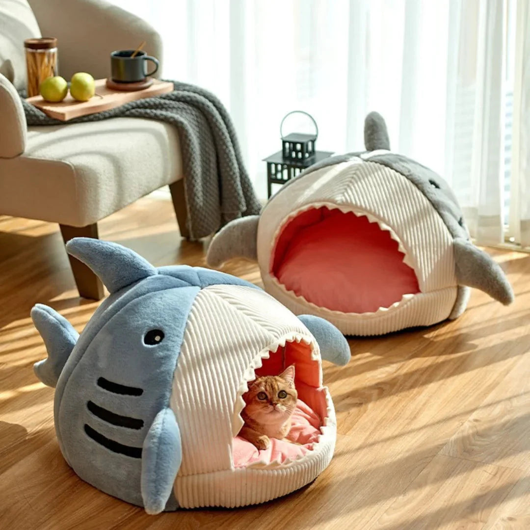 Shark Plush Pet Bed