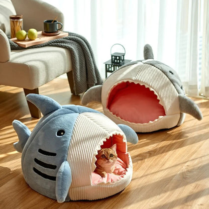 Shark Plush Pet Bed