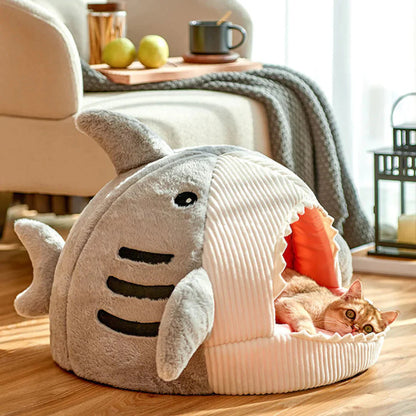 Shark Plush Pet Bed