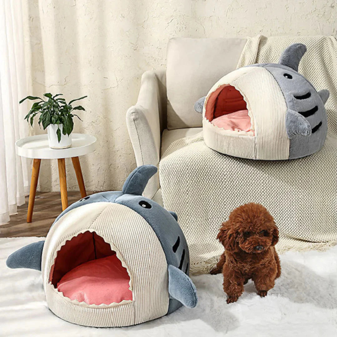 Shark Plush Pet Bed