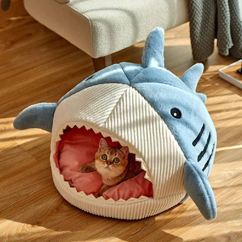 Shark Plush Pet Bed
