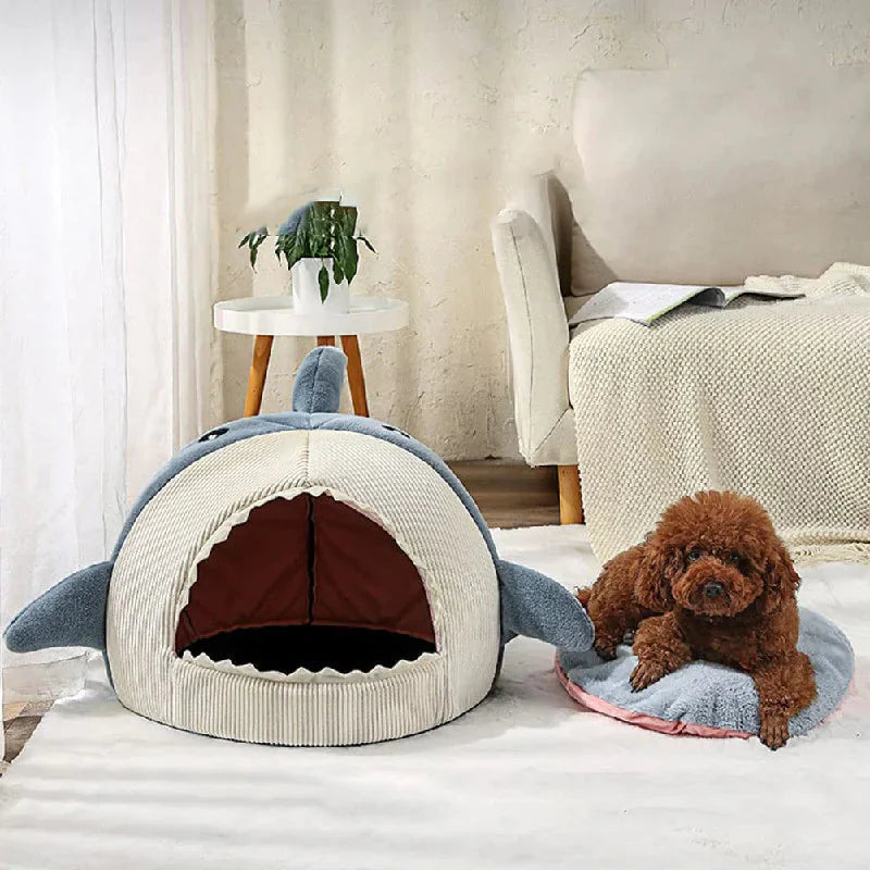 Shark Plush Pet Bed